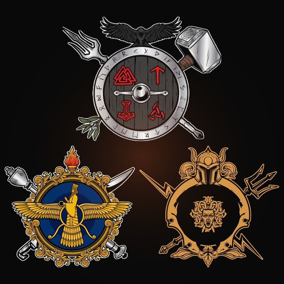 Crest Stickers (3x)