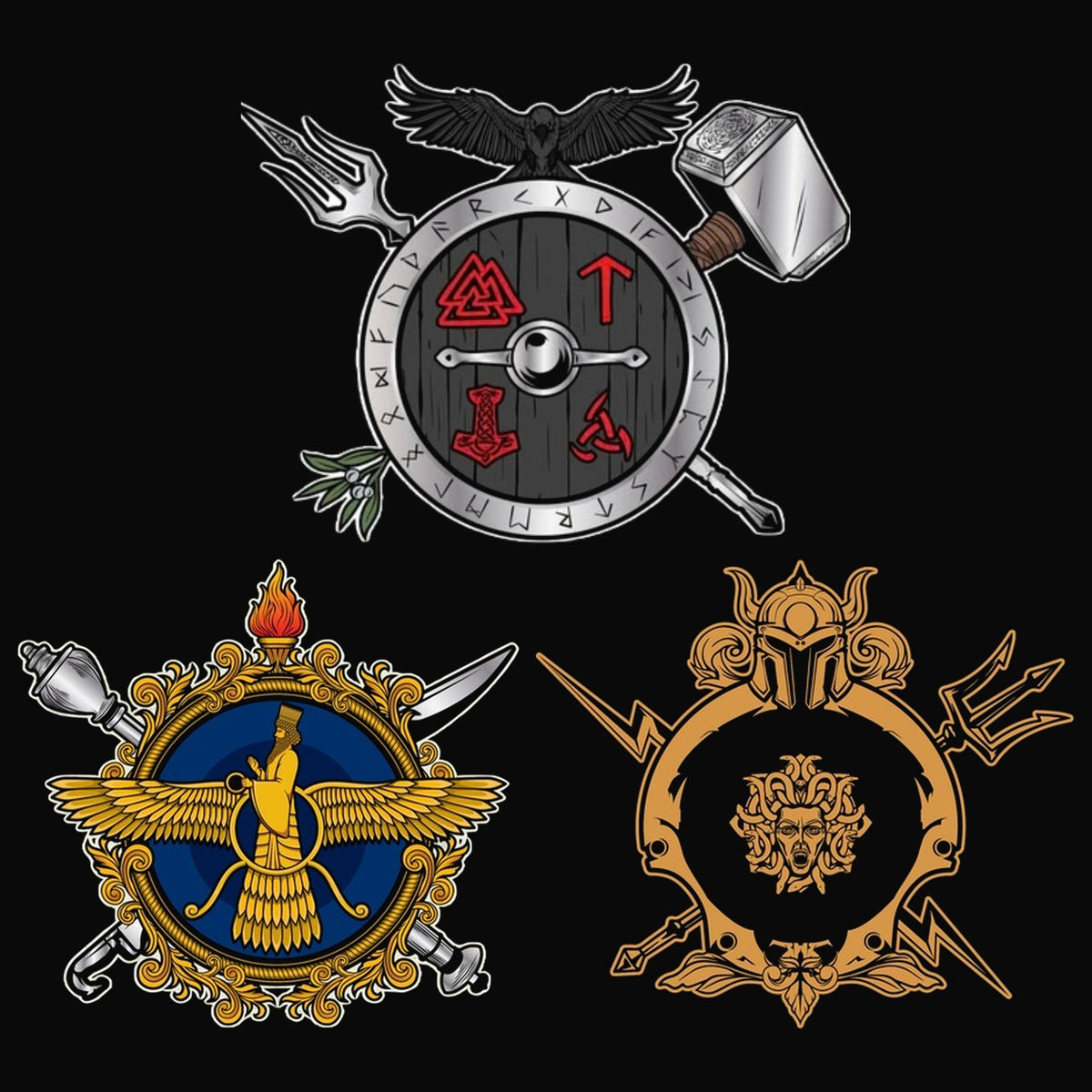 Crest Stickers (3x)
