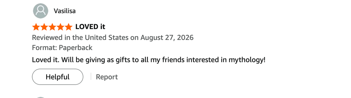 Amazon review by Vasilisa: LOVED it