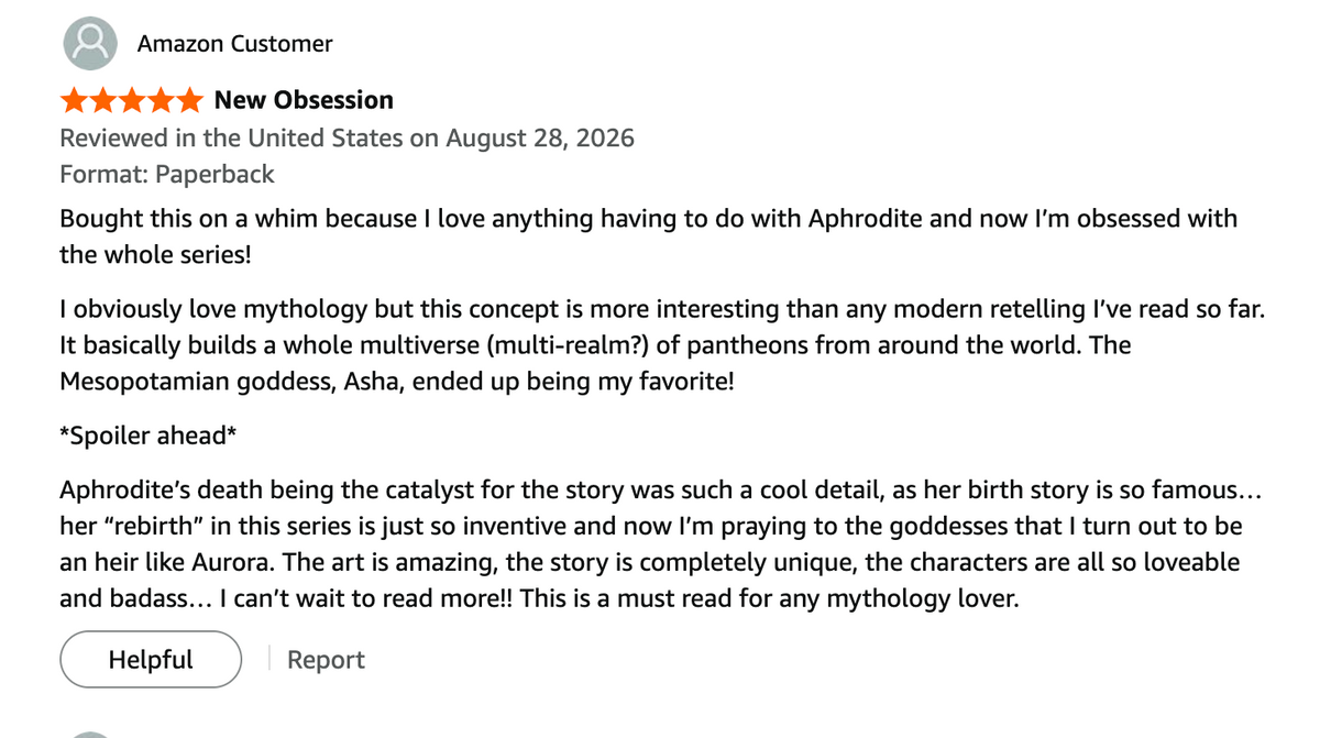 Amazon review by Amazon Customer: New Obsession