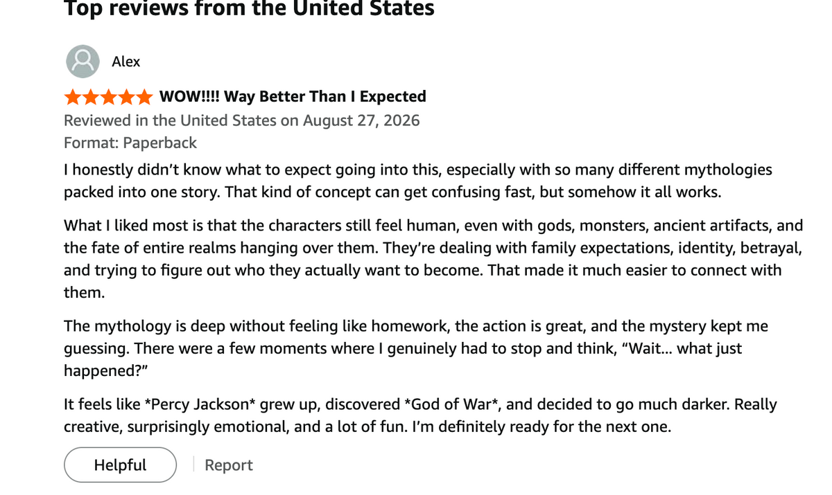 Amazon review by Alex: WOW!!!! Way Better Than I Expected